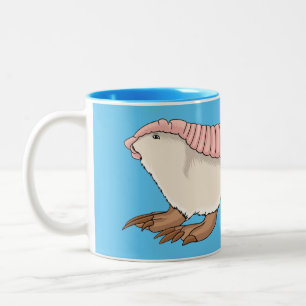 Pink fairy armadillo cartoon illustration zweifarbige tasse