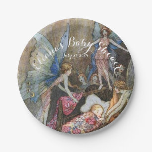 Pink Fairy Baby Blessing Baby Dusche Pappteller