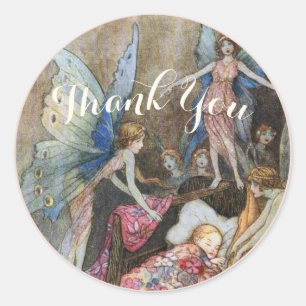 Pink Fairy Baby Blessing Baby Dusche Runder Aufkleber