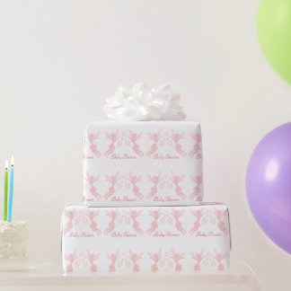 Pink Fairy Baby Dusche Geschenkpapier