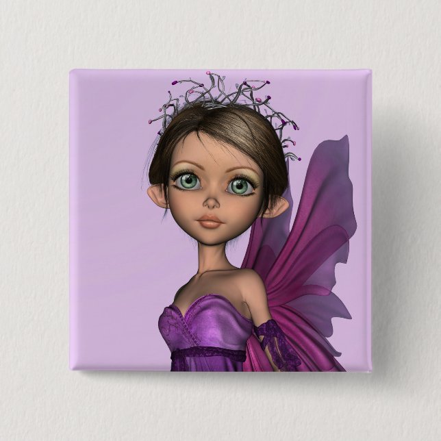 Pink Fairy Button (Vorderseite)