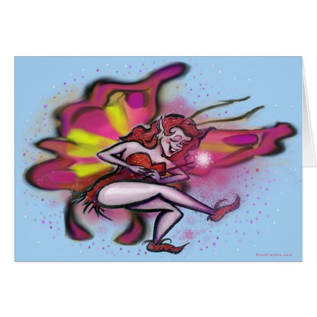 Pink Fairy Card (Vorderseite (Horizontal))