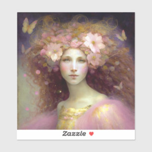 Pink Fairy Fantasy Art Aufkleber
