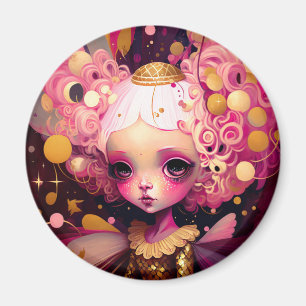 Pink Fairy Fantasy Art Magnet