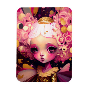 Pink Fairy Fantasy Art Magnet