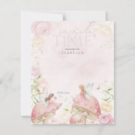 Pink Fairy Mushroom Floral Birthday Time Capsule