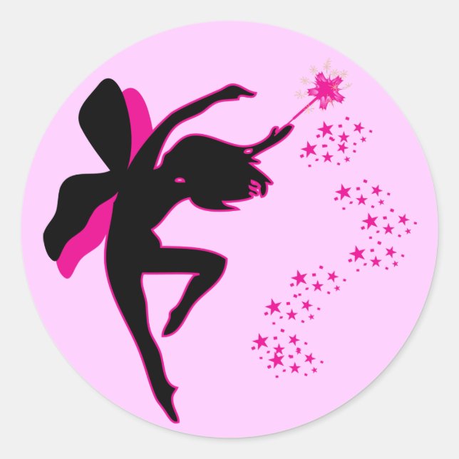 Pink Fairy Sticker (Vorderseite)