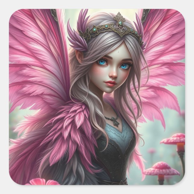 Pink Fairy Stickers (Vorderseite)