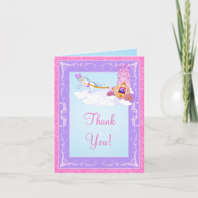 Pink Fairy Tale Danke Note Card 4 (Vorderseite)