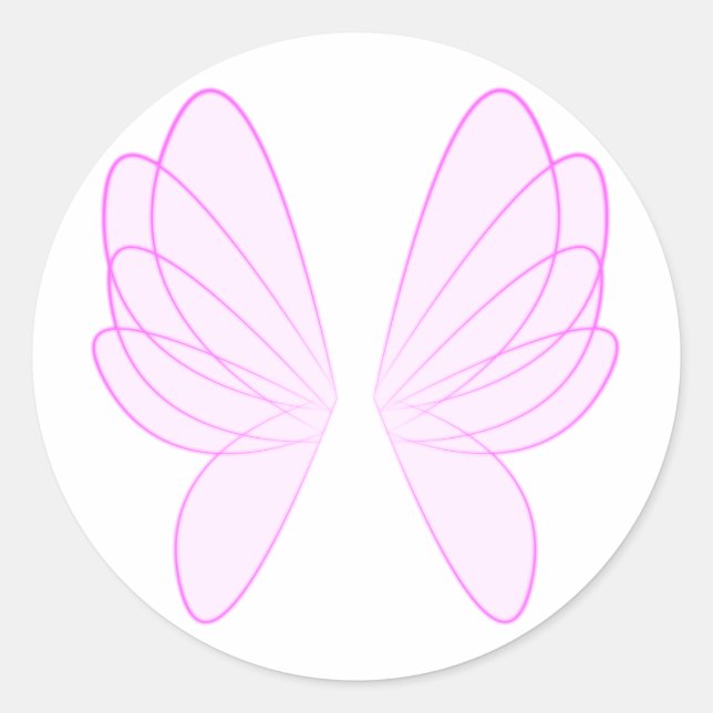 Pink Fairy Wings Stickers (Vorderseite)