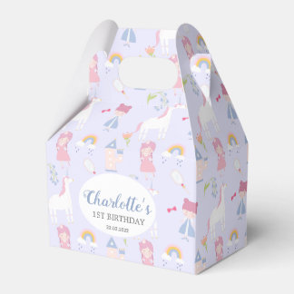Pink Fairytale Princess Unicorn 1. Geburtstag Part Geschenkschachtel