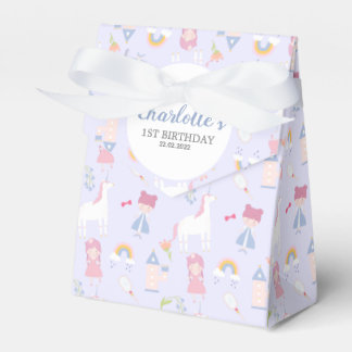 Pink Fairytale Princess Unicorn 1. Geburtstag Part Geschenkschachtel