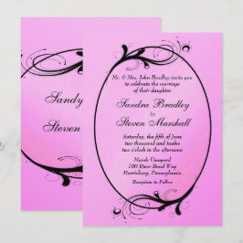 Pink Fairytale Wedding Einladung