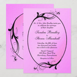 Pink Fairytale Wedding Einladung