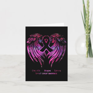 Pink Faith Hope Liebe Wings Breast Cancer Awarenes Karte