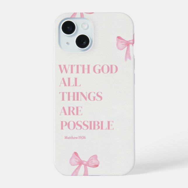 Pink Faith Over Fear IPhone case iPhone 15 Hülle (Rückseite)