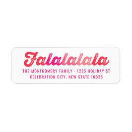 Pink Falalalala Bold Script Moderne Ferienadresse