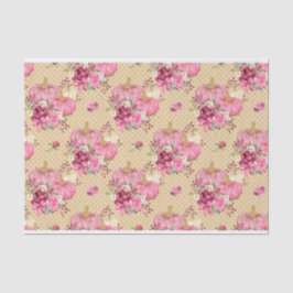 PINK FALL AUTUMN PUMPKINS & WATERCOLOR BLUME SEIDENPAPIER