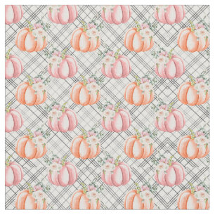 Pink Fall Pumpkin-Muster Stoff