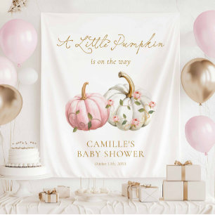 Pink Fall Pumpkin-Party Wandteppich