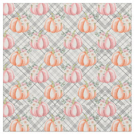 Pink Fall Pumpkin Pattern Stoff