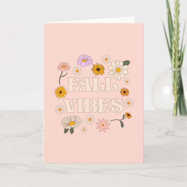 Pink Fall Vibes Karte (Vorderseite)