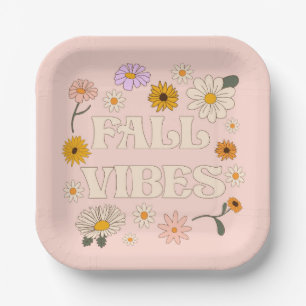 Pink Fall Vibes Pappteller