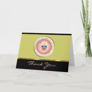 Pink Families on Duty Seal Customize Greeting Dankeskarte