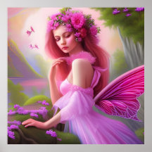 Pink Fantasy Blume Märchenprinzessin Kunst