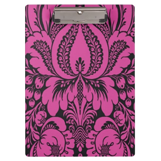 Pink Fantasy Floral Clipboard Klemmbrett (Vorderseite)