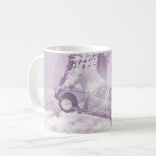 Pink Fantasy Flying Horse Butterfly Fairy Flügel Kaffeetasse