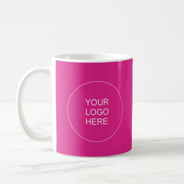 Pink-Farbvorlage für anpassbare Logos Kaffeetasse (Links)