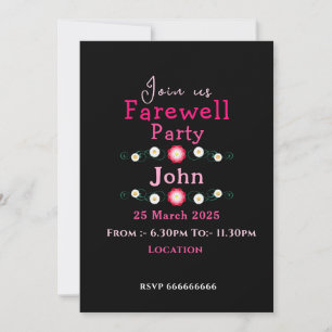 Pink Farewell Einladung