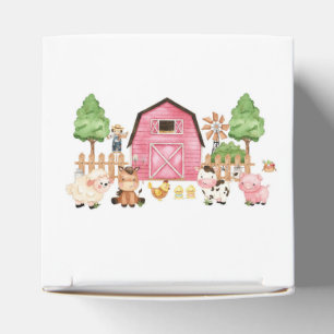 Pink Farm Animals Baby Dusche Geschenkschachtel