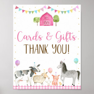 Pink Farm Cards & Geschenke Geburtstagszeichen Poster