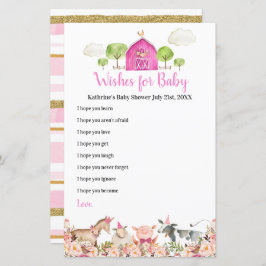 Pink Farm House Animals Barnyard wünscht sich Baby
