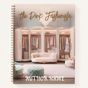 Pink Fashionista Buchabdeckung Inspiration Noteboo Notizbuch