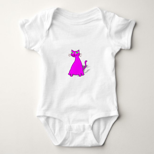 Pink Fat Cat Baby Strampler (Vorderseite)
