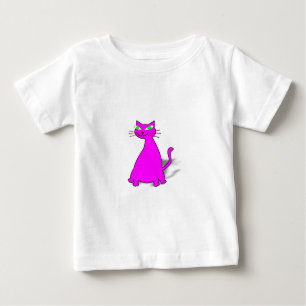 Pink Fat Cat Baby T-shirt