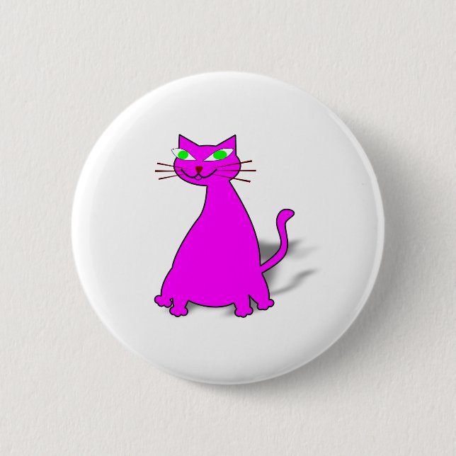 Pink Fat Cat Button (Vorderseite)