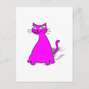 Pink Fat Cat Postkarte
