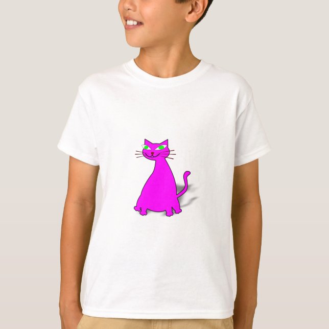 Pink Fat Cat T-Shirt (Vorderseite)