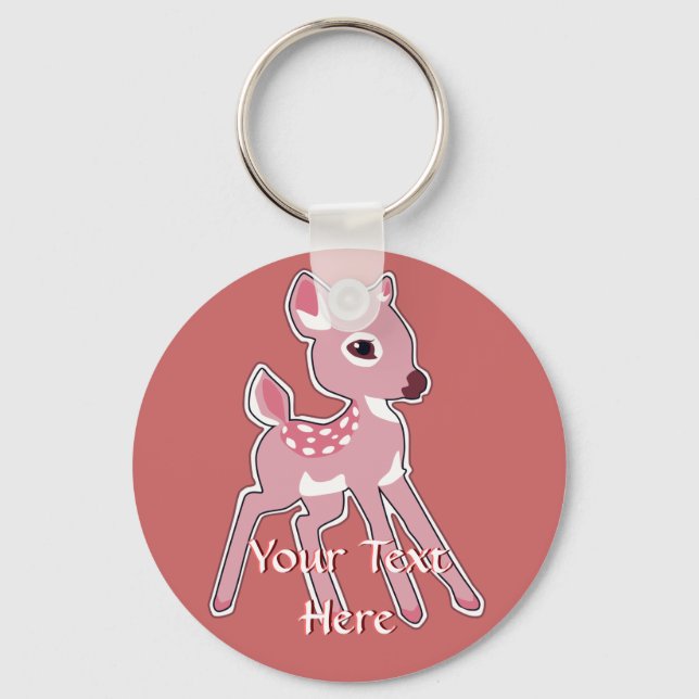 Pink Fawn Schlüsselanhänger (Vorderseite)