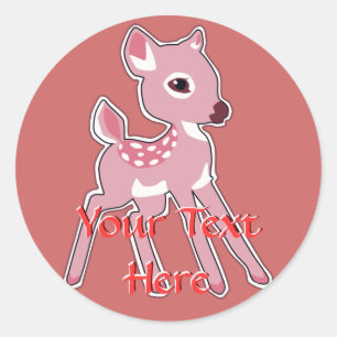 Pink Fawn Stickers