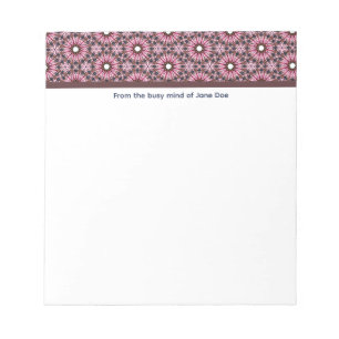 Pink Feather Mandala Boho Notizblock