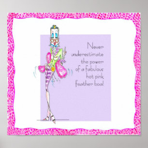 Pink-Feder-Boaplakat Poster