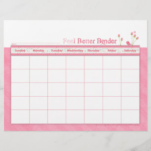 Pink Fee Better Binder Calendar Flyer