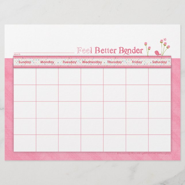 Pink Fee Better Binder Calendar Flyer (Vorne)