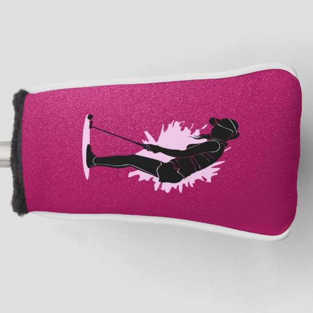 PINK FEMALE PUTTER COVER FRAUEN GOLF GOLF HEADCOVER (Vorderseite)