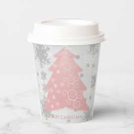 Pink Festivals Weihnachtsbaum Papier Cup Pappbecher